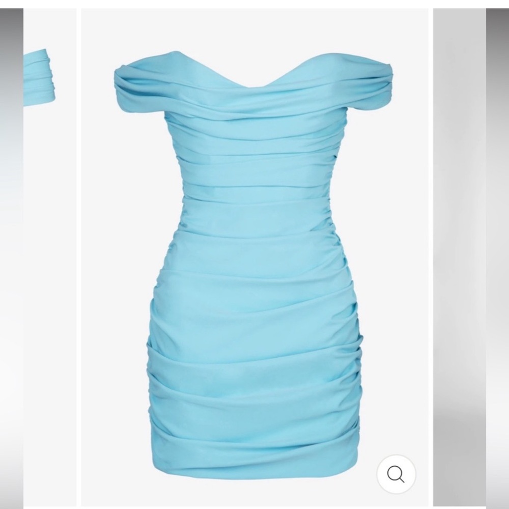 Heiress Beverly Hills Blue Corset Drape Dress size S NWT